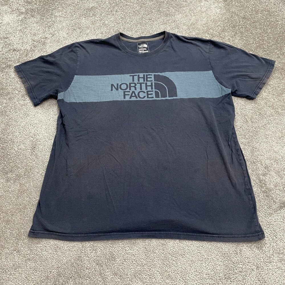 The North Face Graphic Standard Fit T-Shirt Mens XL Blue Crew Neck Casual Tee